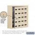 Salsbury Cell Phone Storage Locker - with Front Access Panel - 5 Door High Unit (8 Inch Deep Compartments) - 20 A Doors (19 usable) - Sandstone - Surface Mounted - Resettable Combination Locks
